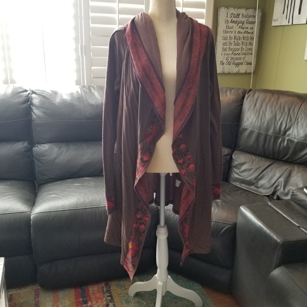 Missy Robertson knee length hooded sweater. NWT